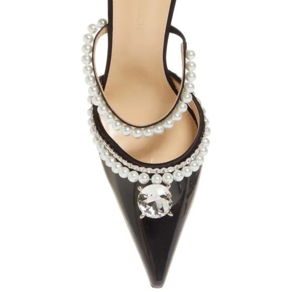 Mach and Mach Diamond of Elizabeth Imitation Pearl pointed toe‎ mule size 39 - Picture 2 of 15